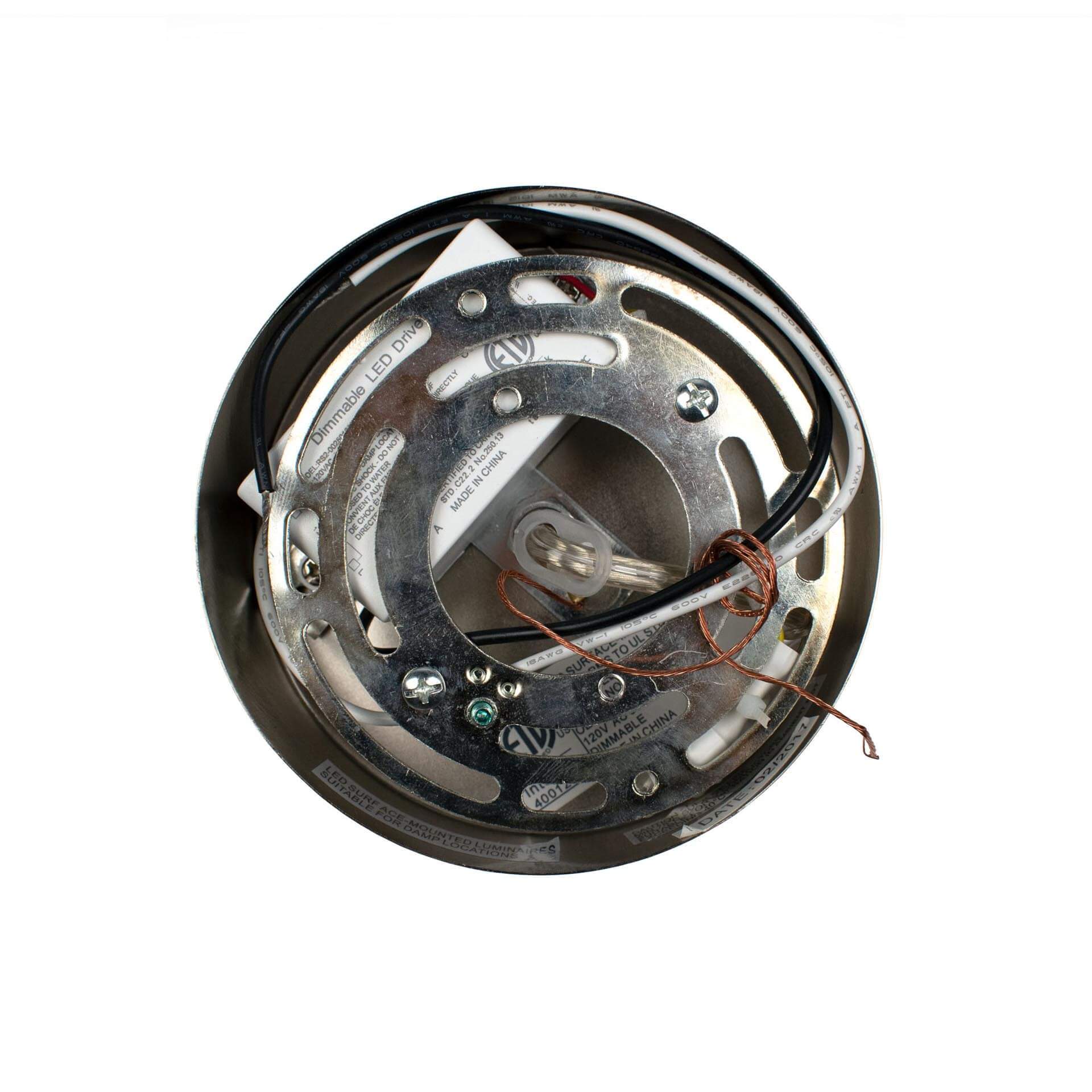 electrical wires of brushed nickel pendant light