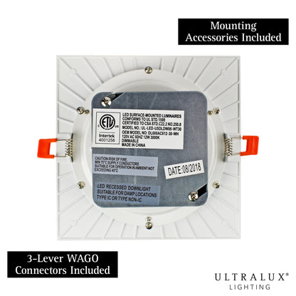 top of square recessed led downlight